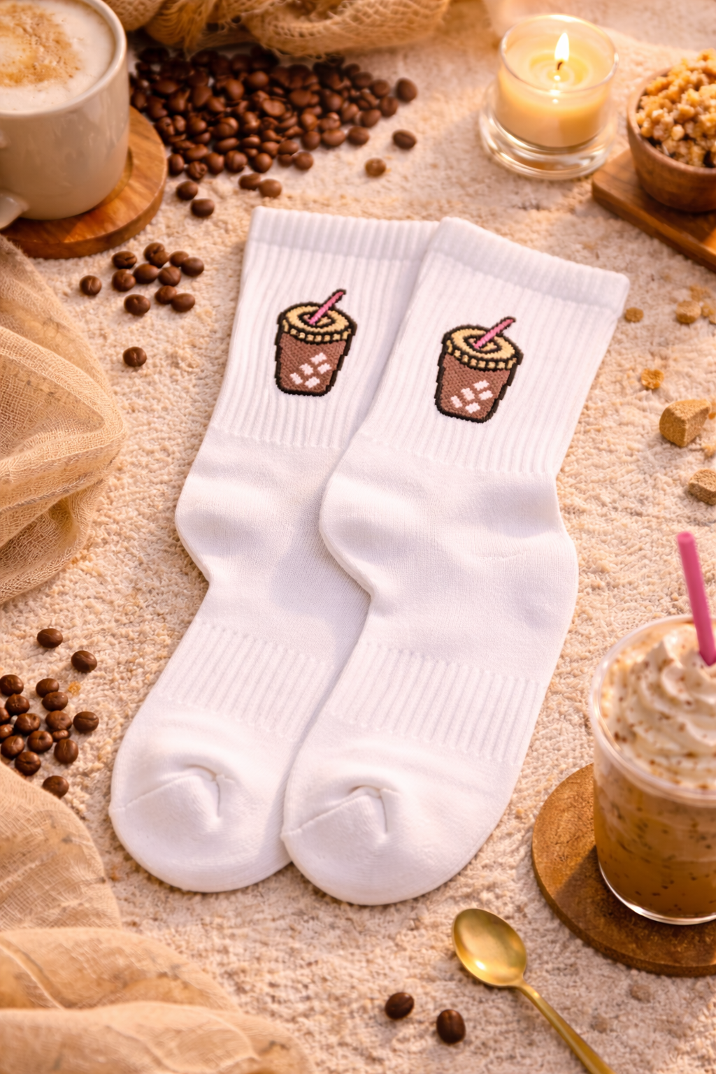 The Iced Coffee Quarter Sock