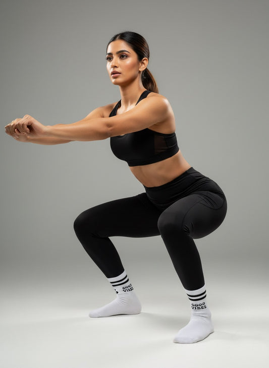 Good Vibes Everyday Crew + Not Easy Mid-Calf Socks Combo ( pack of 2 )