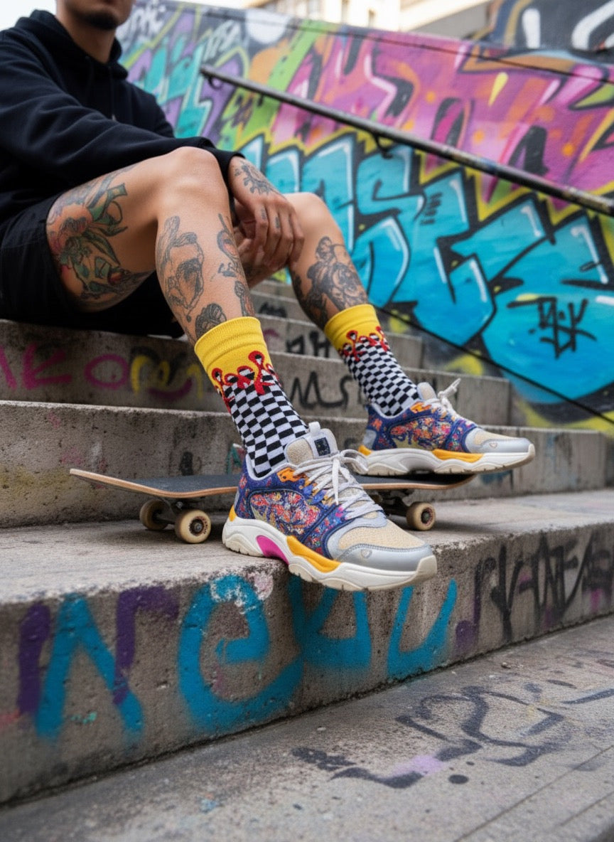 Scorpion Blaze Checker Socks
