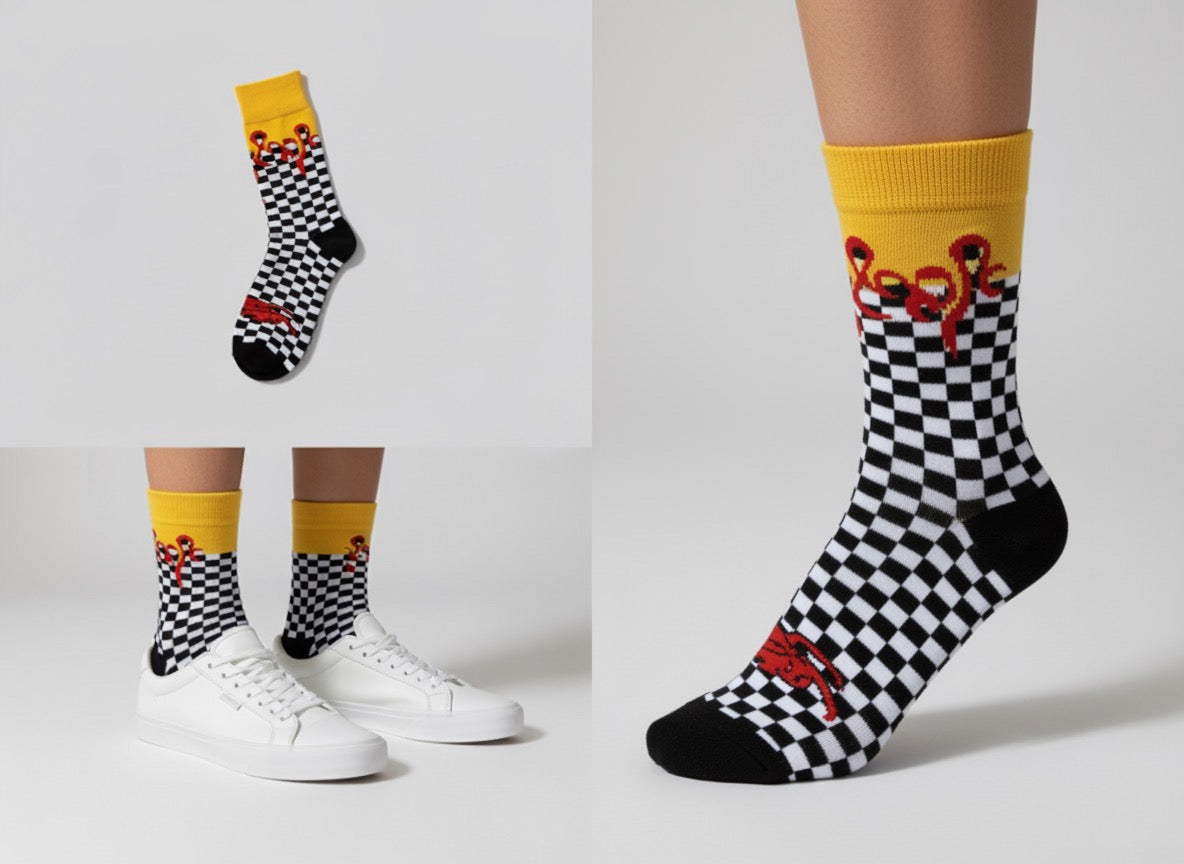 Scorpion Blaze Checker Socks