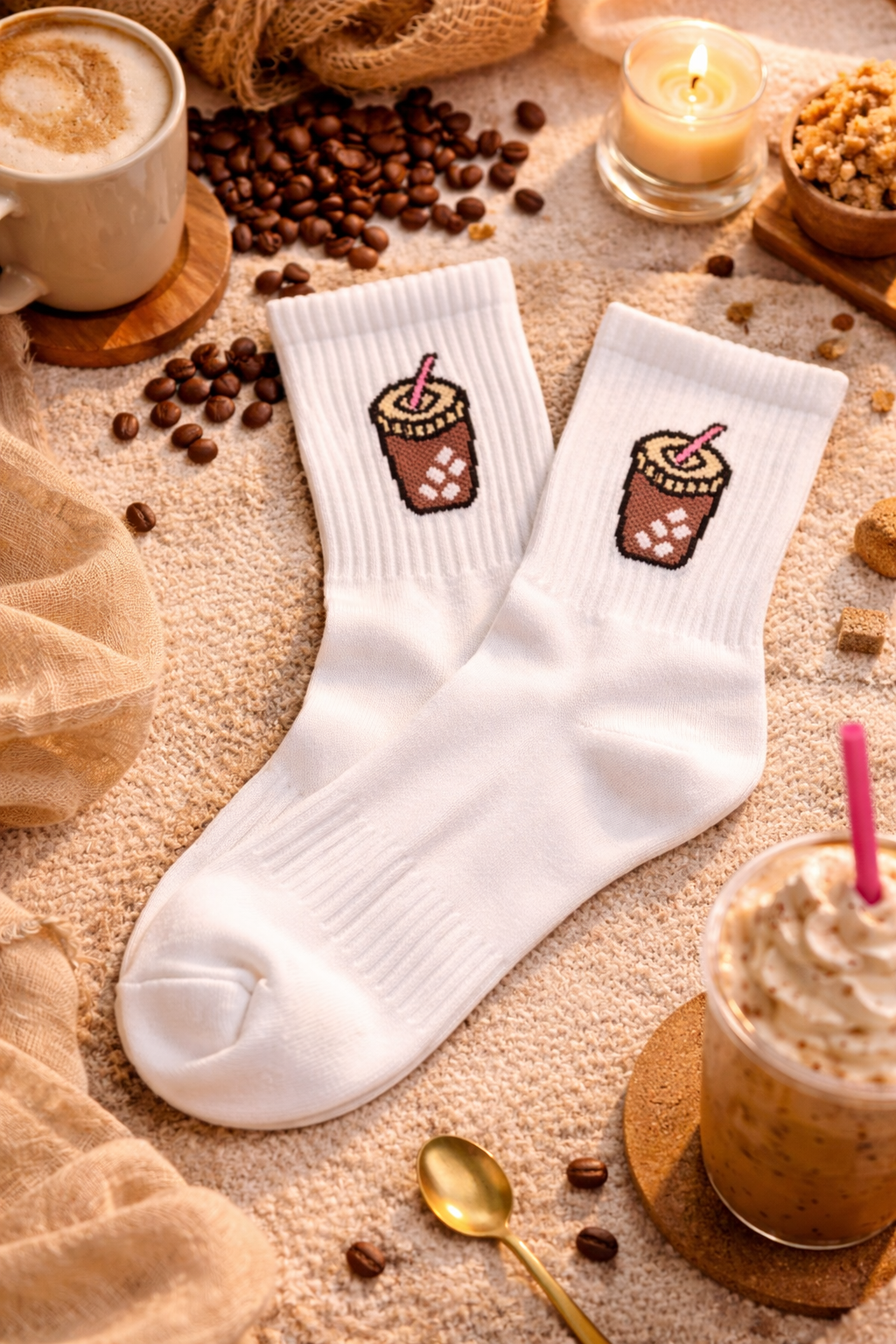 The Iced Coffee Quarter Sock