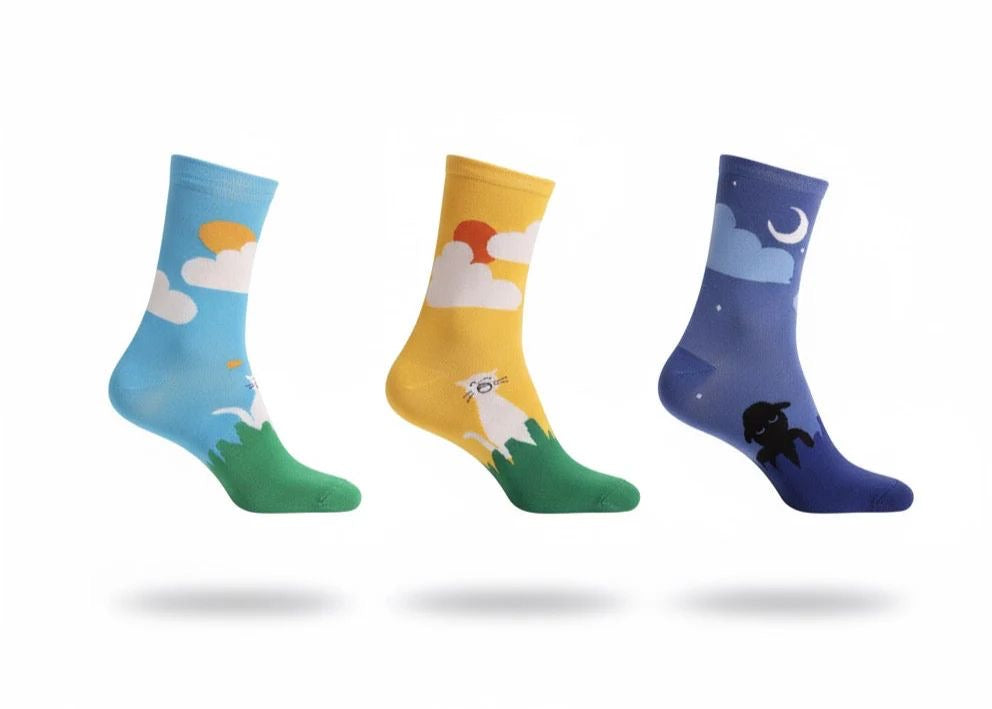 Everyday Cat Adventure Sock Trio (3-Pack)